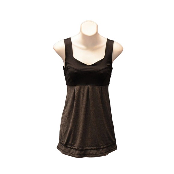 A4 Auth LULULEMON Athletica Black & Gray Sport Tank Top Sz 4 - Picture 1 of 6